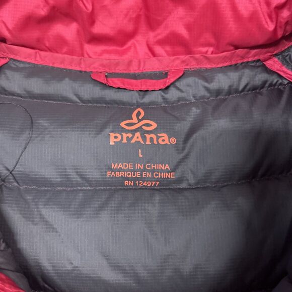 PrAna Lyra Jacket Womens Large Pink Down Packable Water Resistant Puffer Pockets - Picture 2 of 10